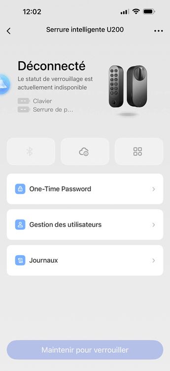 aqara u200 serrure application