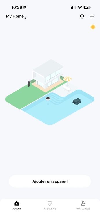 Aiper Scuba V3 accueil app