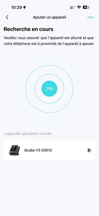 Aiper Scuba V3 connexion