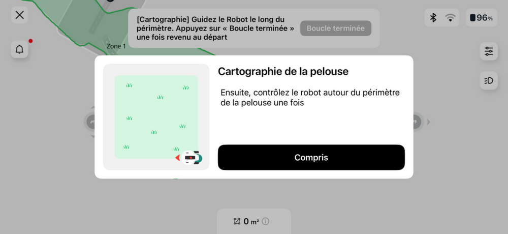 Mammotion Yuka Mini 2 Cartographie manuelle
